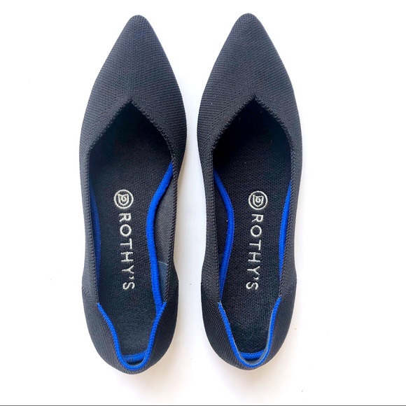 Rothy's Shoes - Rothy's The Point Pointed Toe Flats Black 8.5